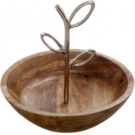 Διακοσμητικό Μπωλ FRI109 25x25x21cm Brown-Silver Espiel SILVER-BROWN
