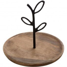 Decorative Platter FRI104K2 20x20x17cm Brown-Black Espiel BROWN-BLACK