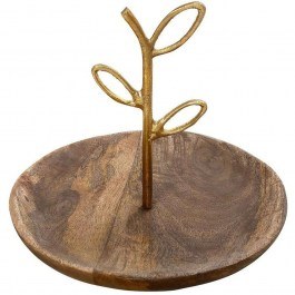 Decorative Platter FRI106K2 20x20x17cm Brown-Gold Espiel BROWN-GOLD