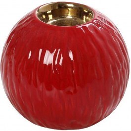 Base Tealight ROD255K4 11x11x10cm Red-Gold Espiel RED-GOLD