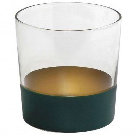 Water Glass Alfa RAB629K6 8,6x9cm 380ml Green-Gold Espiel GREEN-GOLD