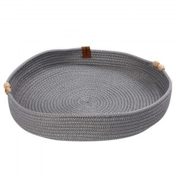 Decorative Tray ROB110 35x35x5cm D35x5cm Grey Espiel
