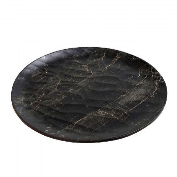 Shallow Plate Black Wood HWM743K48-6 21cm Black Espiel