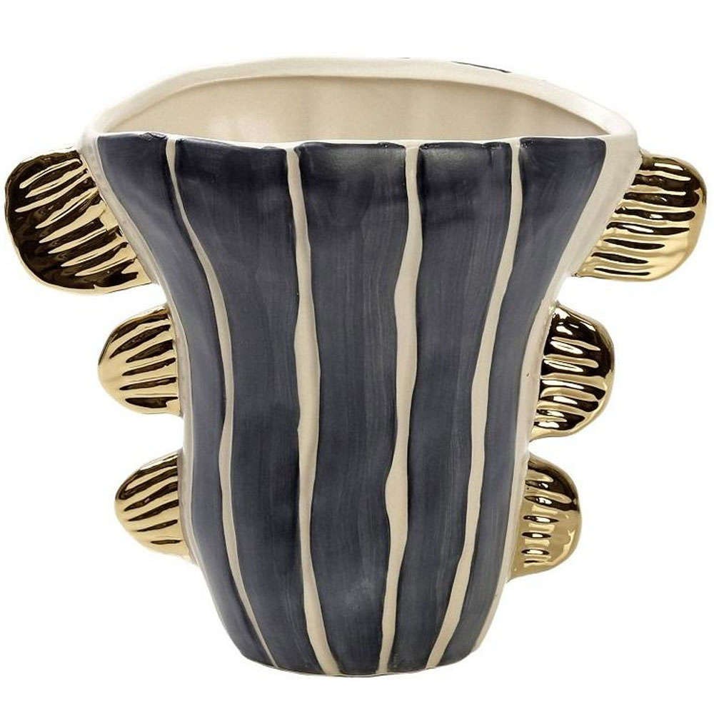 Βάζο Κεραμικό NIX115 23,8x13x20,2cm Blue-Gold Espiel