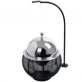 Φοντύ Με Βάση Για Καπάκι Chafing Dish TAF111 25x25x30/49cm 1,5lt Silver-Black Espiel SILVER-BLACK