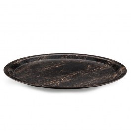 Δίσκος Σερβιρίσματος Στρογγυλός TFKAM43K25-1 43x43cm Black-Brown Espiel BLACK-BROWN