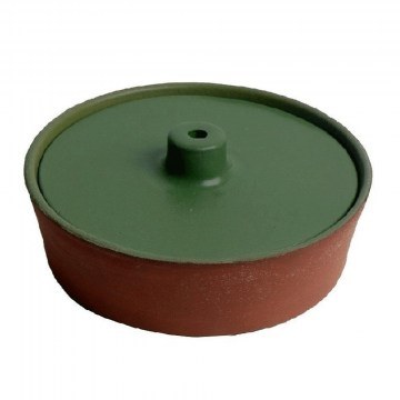 Serving Bowl With Cap Aida HEV107K12 14,5x6cm Green-Brown Espiel