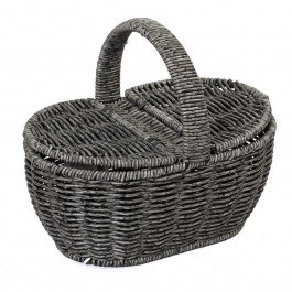 Basket With Lid KOD217 22x15x19cm Grey Espiel GREY