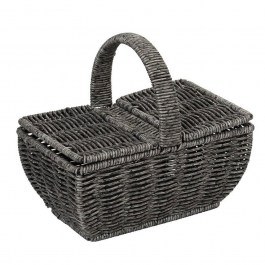 Basket With Lid KOD218 21x14x19cm Grey Espiel GREY