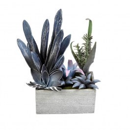 Artificial Succulent In A Pot MAP233K4 20x20x38cm Grey-Multi Espiel GREY-MULTI