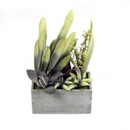 Artificial Succulent In A Pot MAP234K4 20x20x38cm Green-Multi Espiel GREEN-MULTI