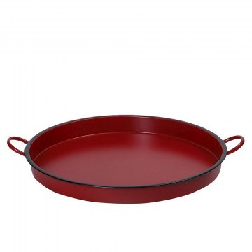 Διακοσμητικός Δίσκος EMA102 Φ50x6,5cm Red-Black Espiel