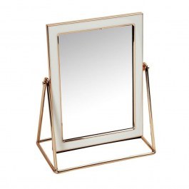 Table Mirror FAM727 16x10x22cm Gold-White Espiel GOLD-WHITE