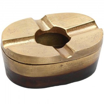 Windproof Ashtray FLA215 11x8x5cm Antique Bronze Espiel