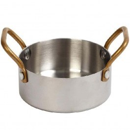 Pot Shiny FEV304 D12x5cm 500ml Silver-Gold Espiel GOLD-SILVER