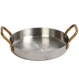 Saganaki Shiny FEV306 D16x3cm 500ml Silver-Gold Espiel GOLD-SILVER