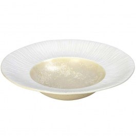 Deep Plate Pasta Zen SOR110K3 28x6cm Sun Yellow-White Espiel YELLOW-WHITE