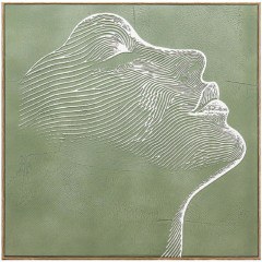Πίνακας Καμβάς FAL416 60x3x60cm Green Espiel