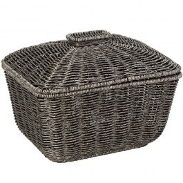 Storage Basket With Lid KOD240 30x22x23cm Grey Espiel GREY