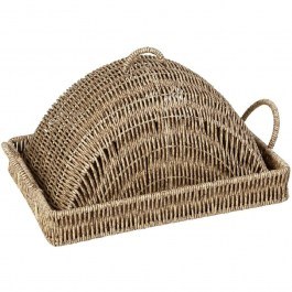 Serving Tray With Lid KOD145 34x24x18cm Beige Espiel BEIGE
