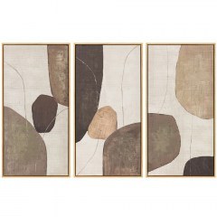Canvas Painting (Set 3Pcs) YFA101 35x2,8x70cm Multi-Beige Espiel