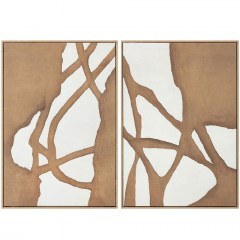 Canvas Painting (Set 2Pcs) YFA103 50x2,3x70cm Beige-White Espiel