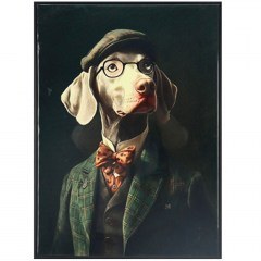 Canvas Painting Dog FAL488 45x60cm Multi Espiel