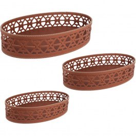 Storage Baskets (Set 3Pcs) FER303 45x27x10/37x25x8/32x22x8cm Brown Espiel BROWN
