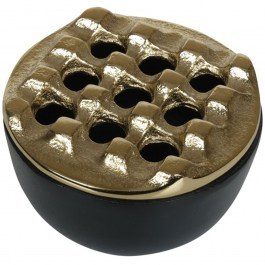 Windproof Ashtray ASR103 10x5,5cm Black-Gold Espiel BLACK-GOLD