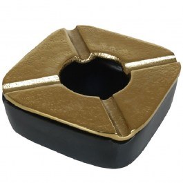 Windproof Ashtray ASR107 10,5x3cm Black-Gold Espiel BLACK-GOLD
