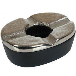 Windproof Ashtray ASR109 11x4,5cm Silver-Black Espiel SILVER-BLACK
