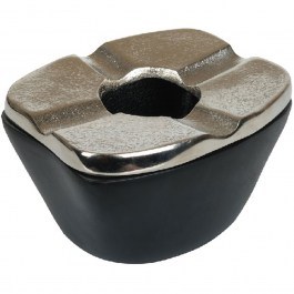 Windproof Ashtray ASR112 13x7,5cm Silver-Black Espiel SILVER-BLACK