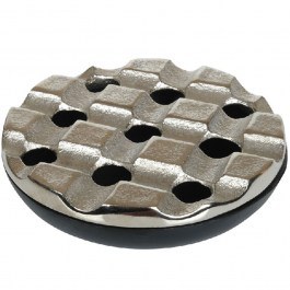Windproof Ashtray ASR111 15,5x4cm Silver-Black Espiel SILVER-BLACK