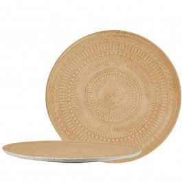 Shallow Plate Relief Aztec ZAT105K6 27,3x1,5cm Brown Espiel BROWN