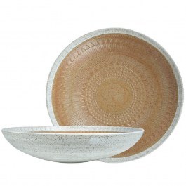 Deep Plate Relief Aztec ZAT110K2 28,3x6,4cm Brown Espiel BROWN