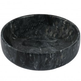 Serving Bowl Marble FAV271 15x4cm Black Espiel BLACK
