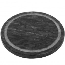 Serving Platter Marble FAV204N 15x1cm Black Espiel BLACK