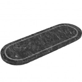 Serving Platter Marble FAV231N 30x7x1cm Black Espiel BLACK