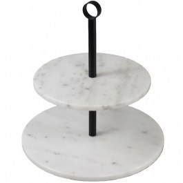 Two-Story Tray Marble FAV291 25x26cm White Espiel WHITE