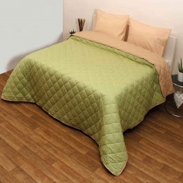 Πάπλωμα Δίχρωμο Σετ Filling Λαδί-Μπέζ Viopros BEIGE-OLIVE