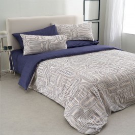 Παπλωματοθήκη Lorena-1 (Σετ 2τμχ) Blue-Orange Vesta Home BLUE-ORANGE