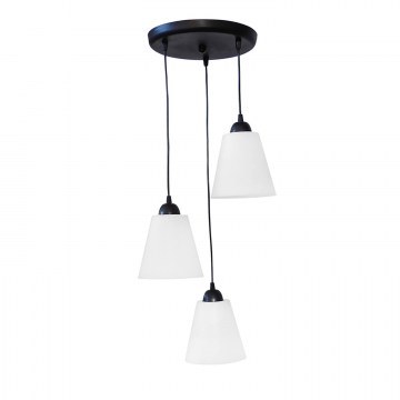 Ceiling Illuminant Three Lamps Fun-01 31-0044 White-Black