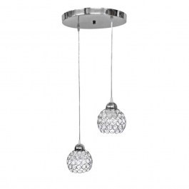 Φωτιστικό Οροφής Chris Pendel 01-0298 Ανισόπεδο 2/Ε27 Φ36x85cm Nickel Heronia NICKEL
