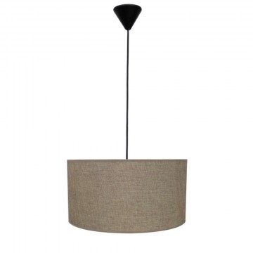 Ceiling Light 14-0136 1/Ε27 With Lampshade D40x100cm ΗΚ-06 Sand Heronia
