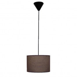 Ceiling Light 14-0141 1/Ε27 With Lampshade D20x100cm ΗΚ-05 Brown Heronia BROWN