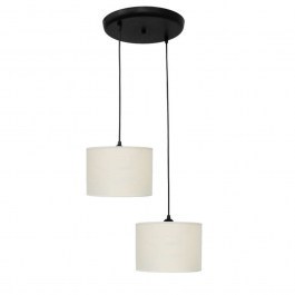 Ceiling Light 14-0148 2/Ε27 With Uneven Lampshade D20x85cm ΗΚ-01 White Heronia WHITE