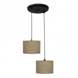 Ceiling Light 14-0149 2/Ε27 With Uneven Lampshade D20x85cm ΗΚ-06 Sand Heronia SAND