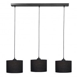 Ceiling Light - Rail 14-0154 3/Ε27 With Lampshad D20x85x95cm ΗΚ-03 Black Heronia BLACK