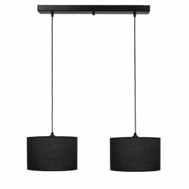 Ceiling Light - Rail 14-0166 2/Ε27 With Lampshad D20x60x95cm ΗΚ-03 Black Heronia BLACK