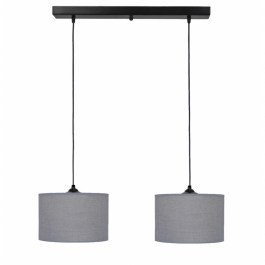 Ceiling Light - Rail 14-0167 2/Ε27 With Lampshad D20x60x95cm ΗΚ-04 Grey Heronia GREY